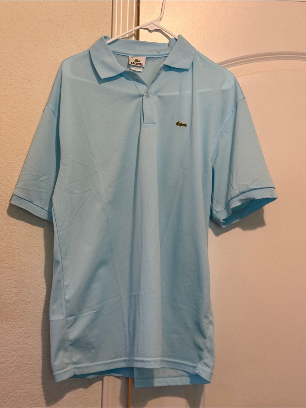 Lacoste Men's Sky Blue Polo Shirt with Embroidered Crocodile